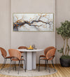 Handmade canvas Painting for Living Room : winter-tree-branch-with-golden-shoots