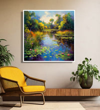 Jungle water body, trees, grass , lotus flowers Room 1