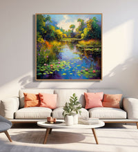 Jungle water body, trees, grass , lotus flowers Room 4