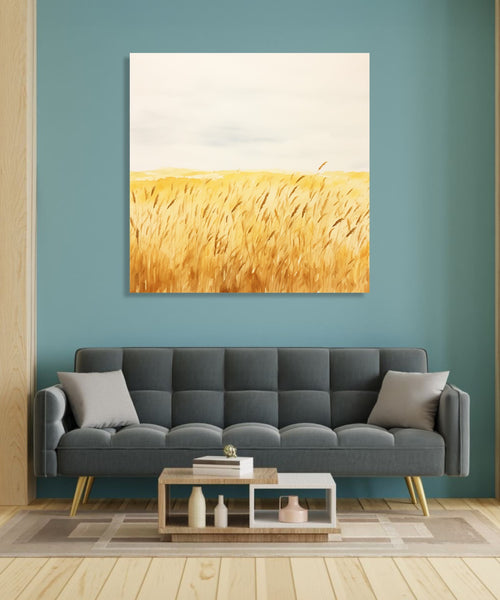 A Golden Wheat Field in yellow and off white colour