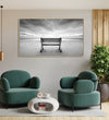 Large Painting for Drawing Room: A Bench on a quite beach