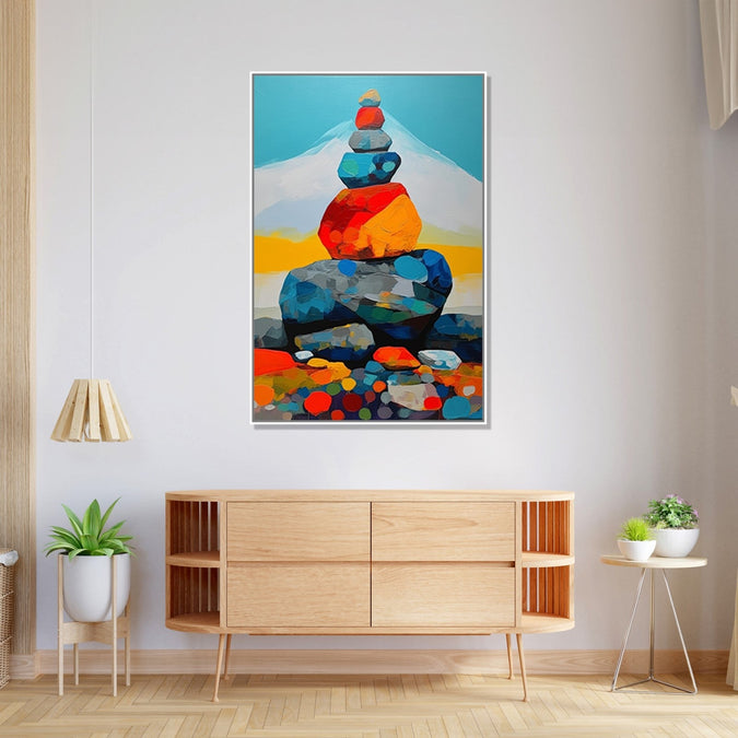 Large Painting for Living Room  : alpine-chromatic-reverie