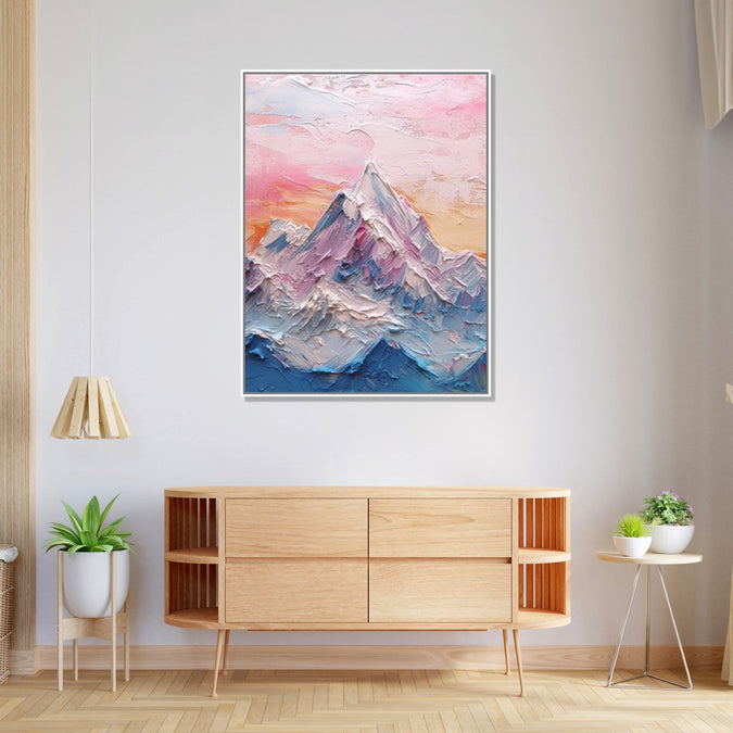 Large Painting for Living Room  : blushing-peaks