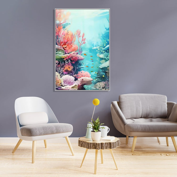 Large Painting for Living Room  : coral-symphony