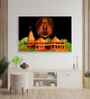 Large Painting for Living Room  : ram-mandir-shiv-inscription-horizontal