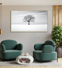 Large Painting for Drawing Room: Monochrome with a dry tree in the middle of the frame
