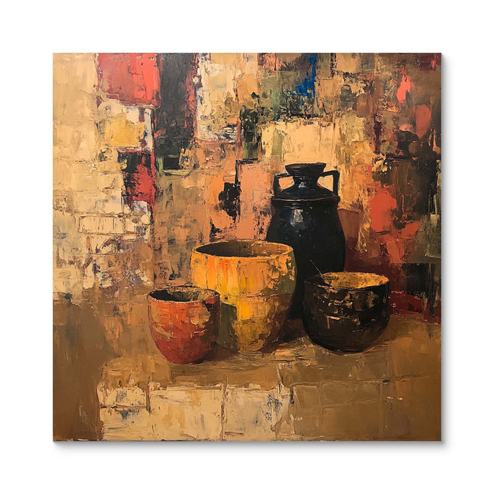 Rustic Vessels Abstract Painting | abstract painting on canvas