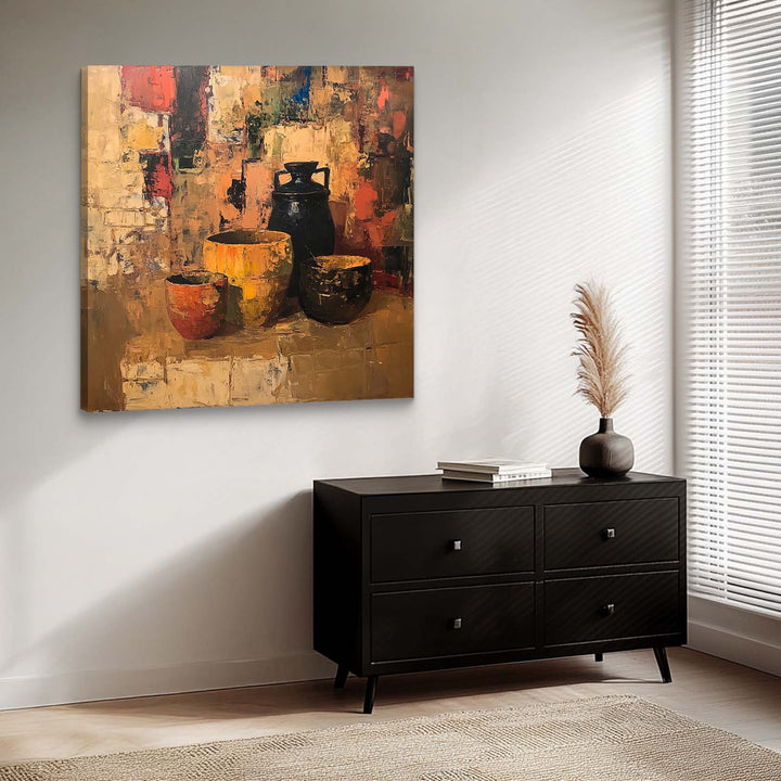 Rustic Vessels Abstract Painting | abstract painting on canvas