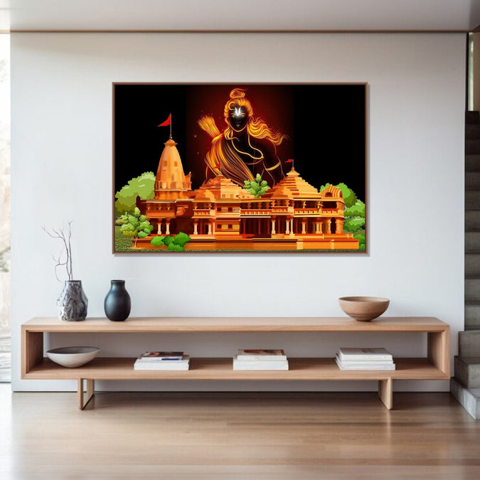 Painting for Bed Room : ram-mandir-horizontal