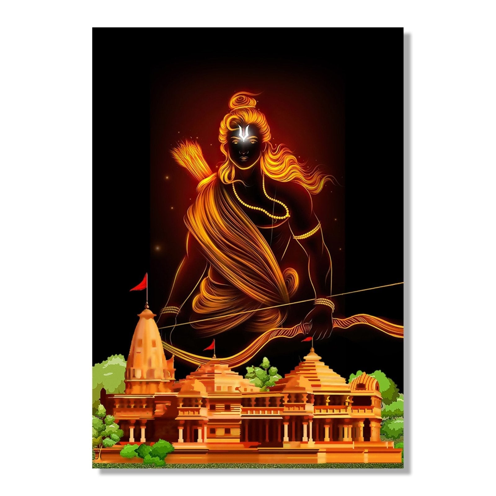 Ram Artwork With Ram Mandir CRAFTICO ram-artwork-with-ram-mandir-craftico