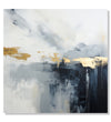 Painting for Living Room:Black, grey, white and gold abstract