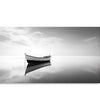 Painting for Living Room:Minimalistic monochrome with a boat with clear reflection.