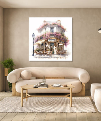 Painting for Living Room : a-charming-streetunique-artwork