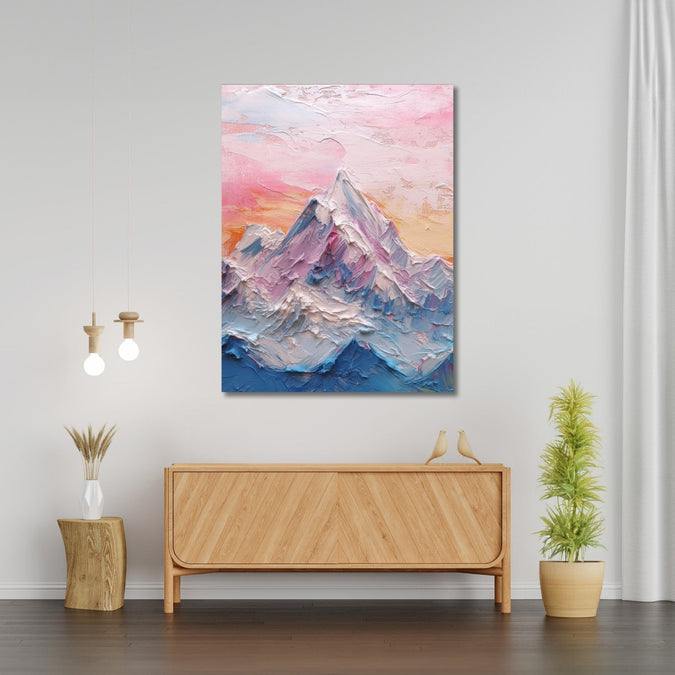 Painting for Living Room : blushing-peaks