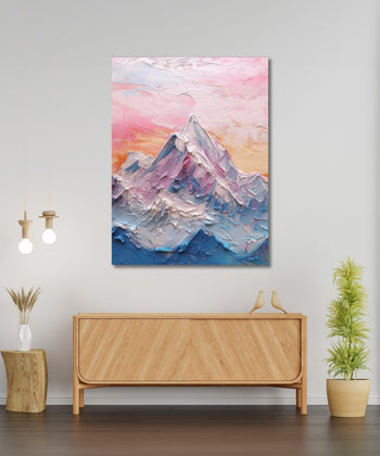 Painting for Living Room : blushing-peaks