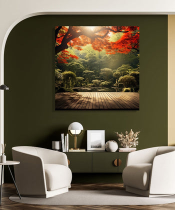 Painting for Living Room : crimson-canopy