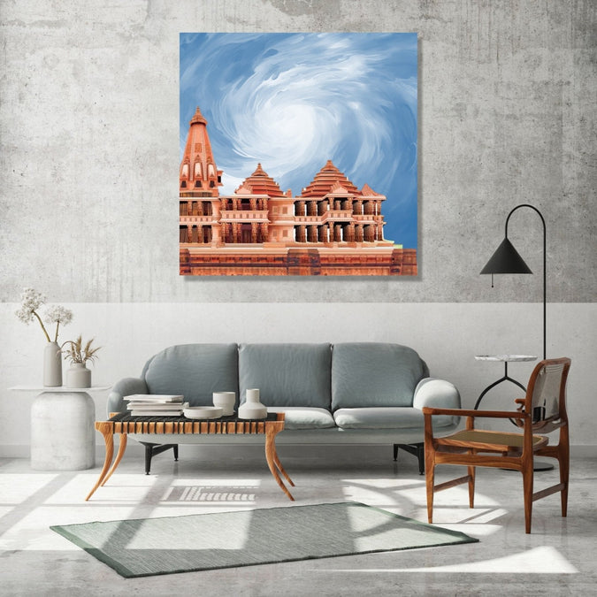 Painting for Living Room : ram-mandir-spiral