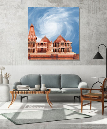 Painting for Living Room : ram-mandir-spiral