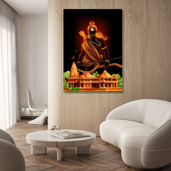 Painting for Living Room : ram-mandir-vertical
