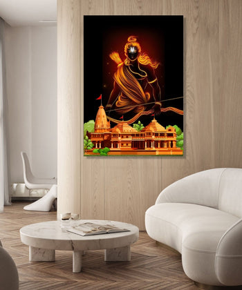 Painting for Living Room : ram-mandir-vertical