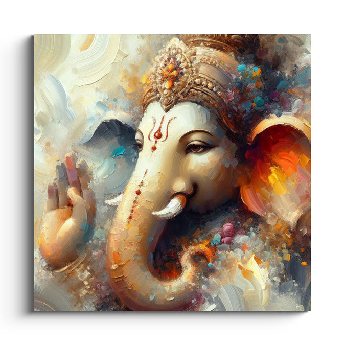 Vibrant Patchwork Ganesha