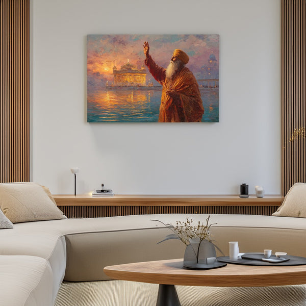 Guru Nanak Dev Ji Painting at Golden Temple