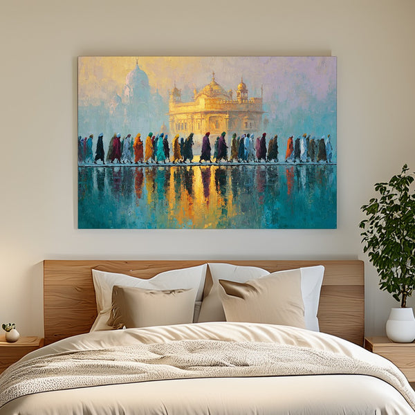 Devotees Walking to Golden Temple