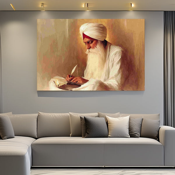 Sikh Saint Blessing a Child