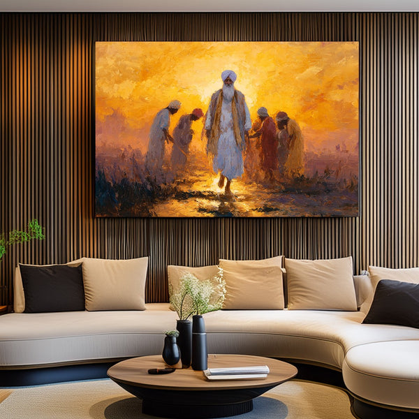 Sikh Saint with Glowing Sacred Scripture 1