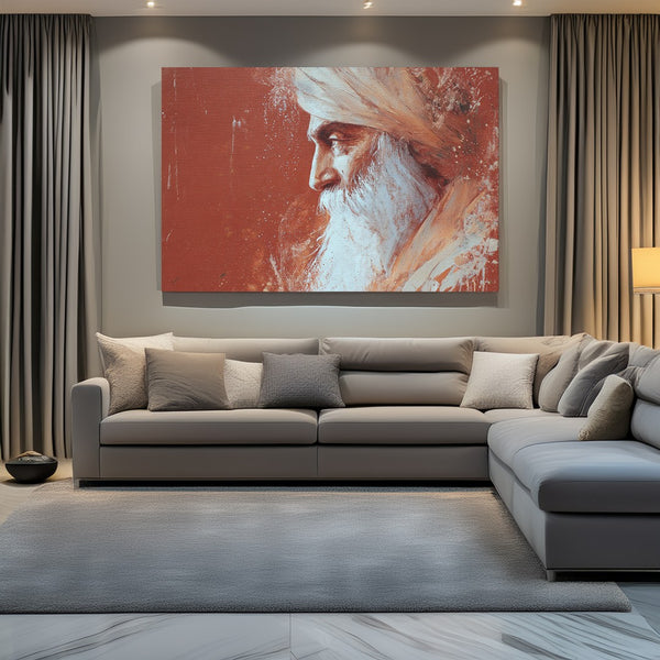 sikh saint textured art