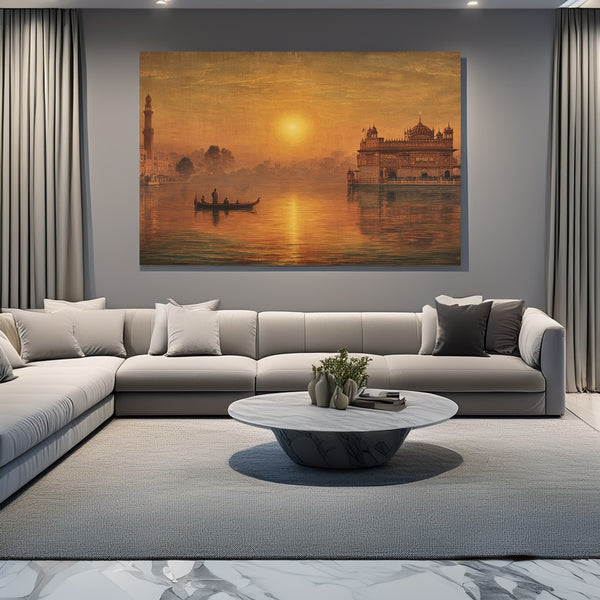 handmade golden temple painting