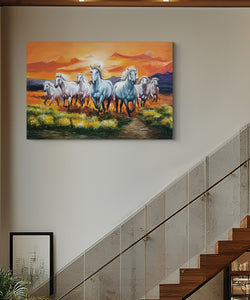 7 Horses Oil Colour (36*24)