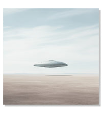 Painting for Living Room:A UFO hovering on a plain