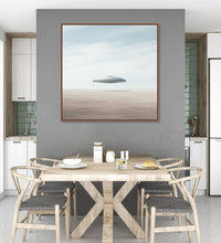 Painting for Home:A UFO hovering on a plain
