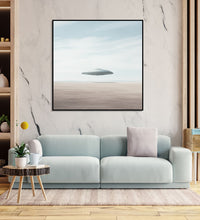 Painting for Bedroom: A UFO hovering on a plain