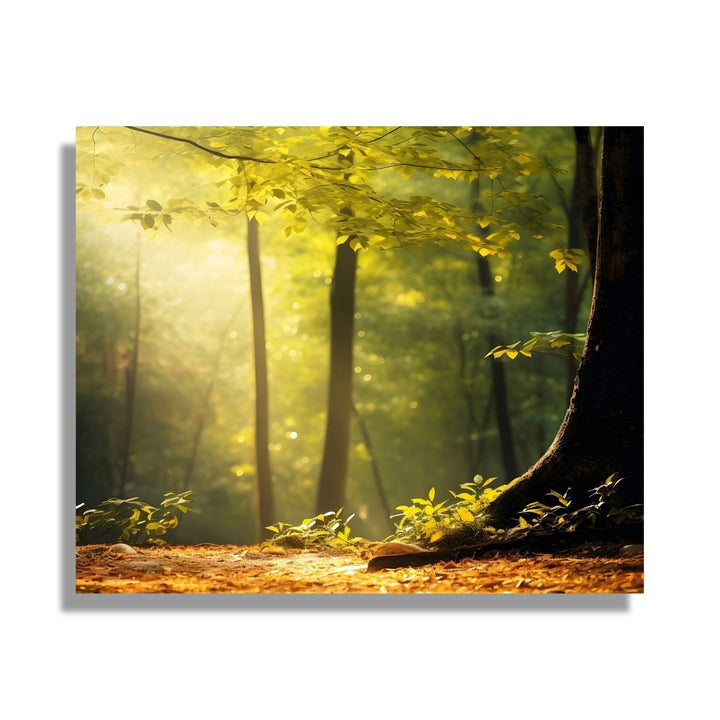 Watercolour side face of woman, trees in hair 