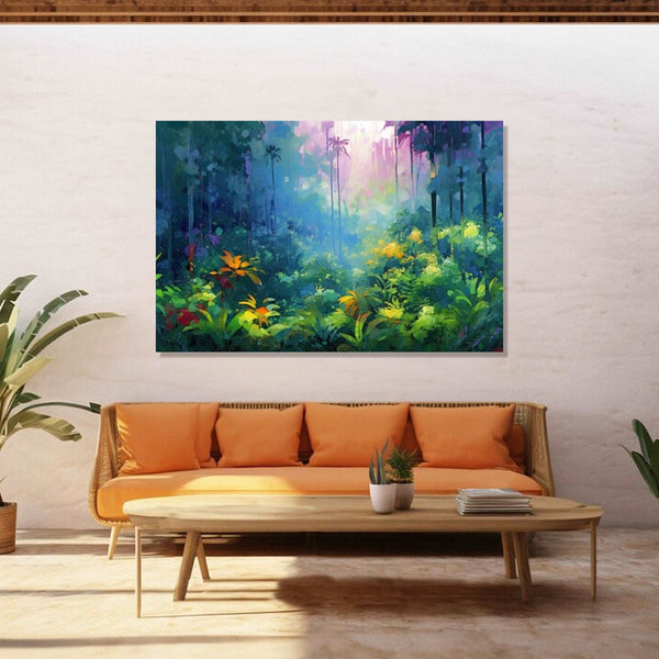 jundle landscape with dense floor canopy of green colour