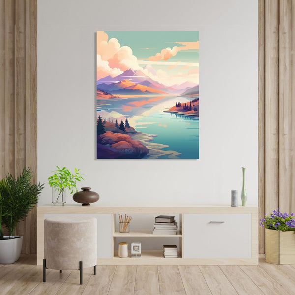 sun rise in the mountains over a lake