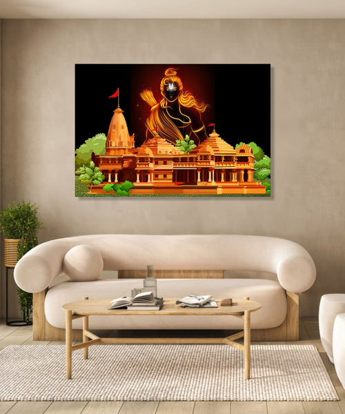 Painting for Living Room : ram-mandir-horizontal